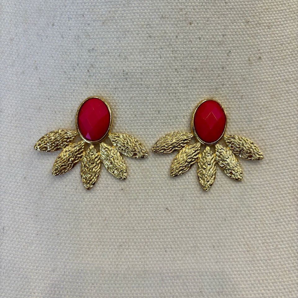 PENDIENTE PEGADO ROSA