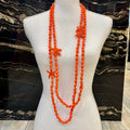 COLLAR LARGO ESTRELLA DE MAR NARANJA
