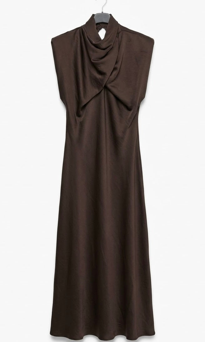 VESTIDO SUIZA MARRON