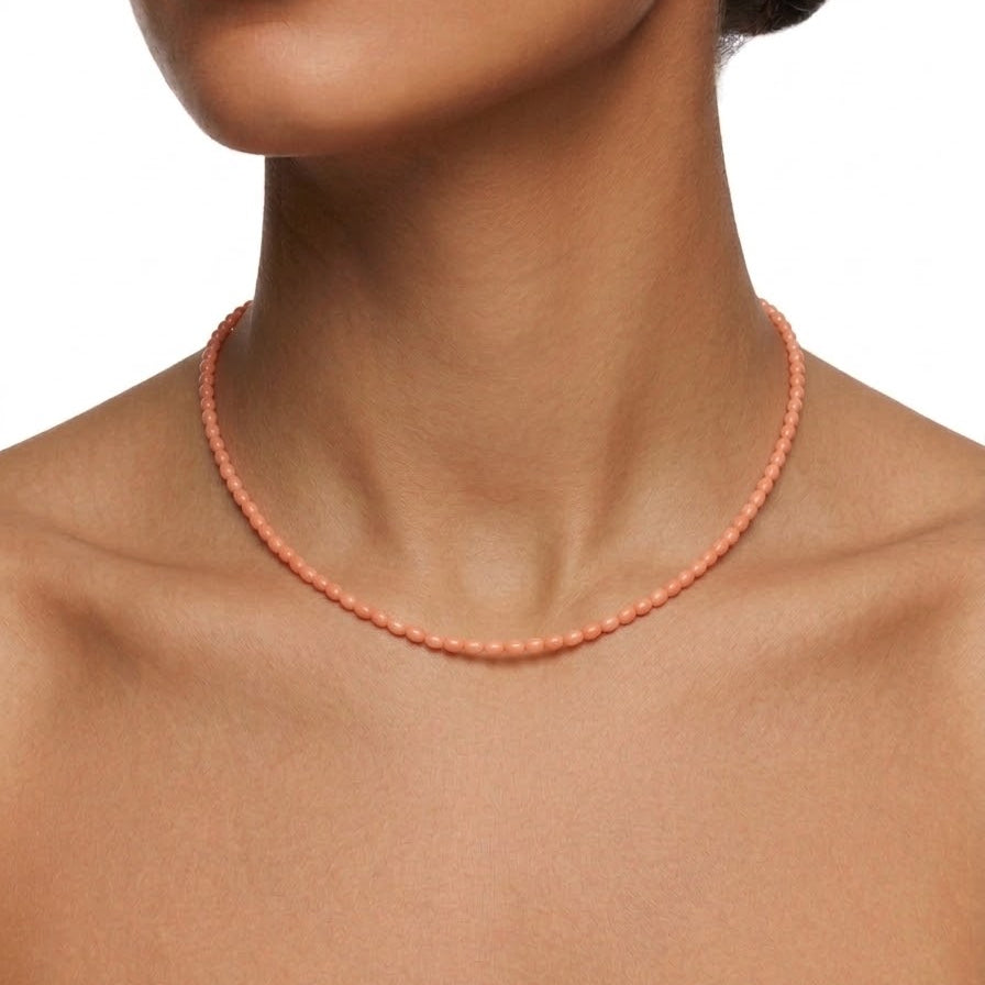 COLLAR BOLAS PEQUEÑAS NARANJA