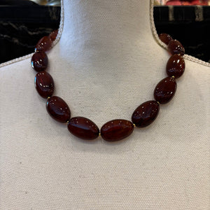 COLLAR PIEDRAS OVALADAS AMBAR