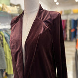 BLAZER DE TERCIOPELO CON SOLAPA MARRÓN