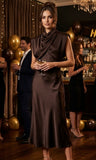 VESTIDO SUIZA MARRON