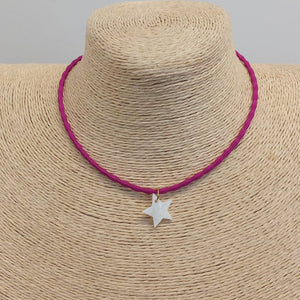 COLLAR ESTRELLA NACAR FUCSIA