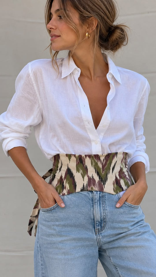FAJIN CON ESTAMPADO IKAT