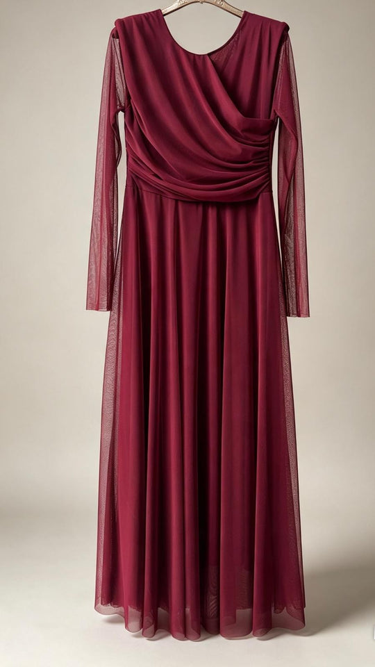 VESTIDO MADRID BURDEOS