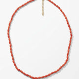 COLLAR CUENTAS OVALADA PEQUEÑA NARANJA