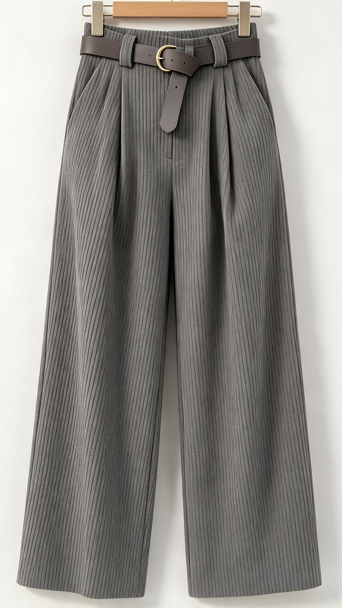 PANTALON DE PANA GRIS
