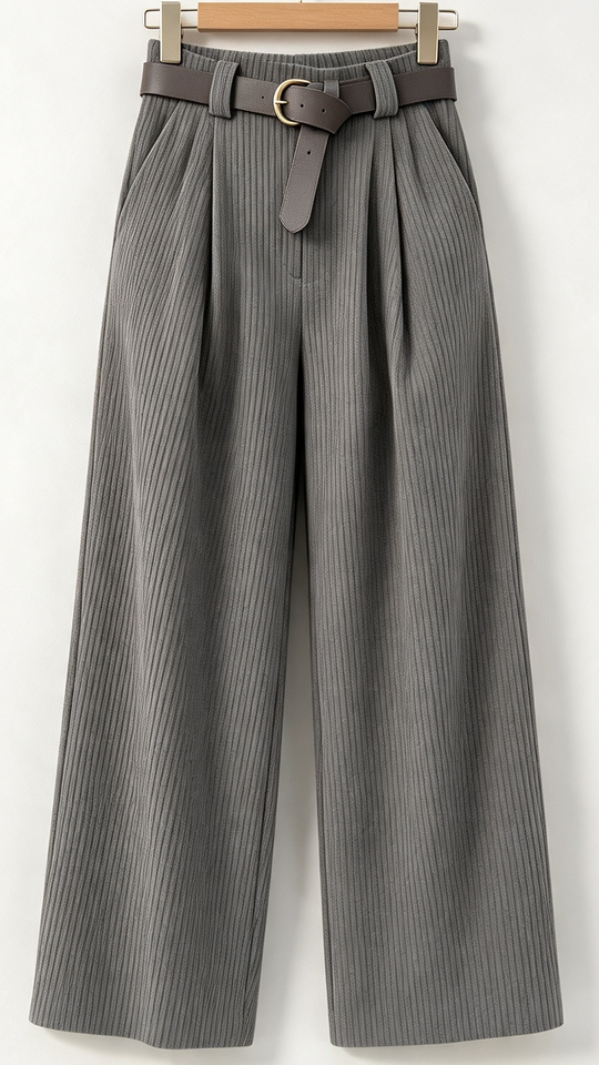 PANTALON DE PANA GRIS
