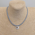 COLLAR ESTRELLA DORADA, CELESTE