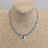 COLLAR ESTRELLA DORADA, CELESTE