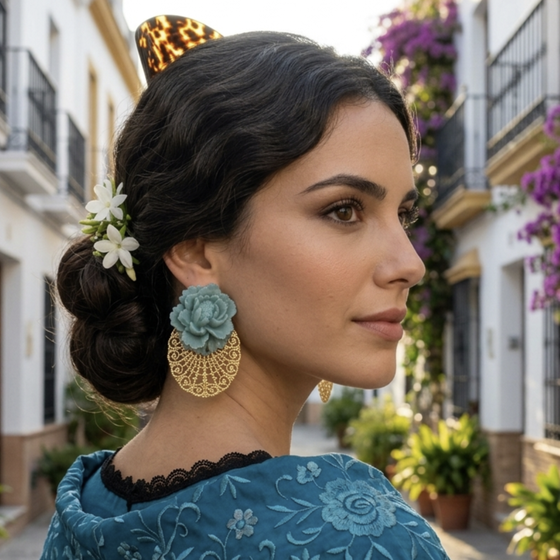 PENDIENTE FLOR GRANDE