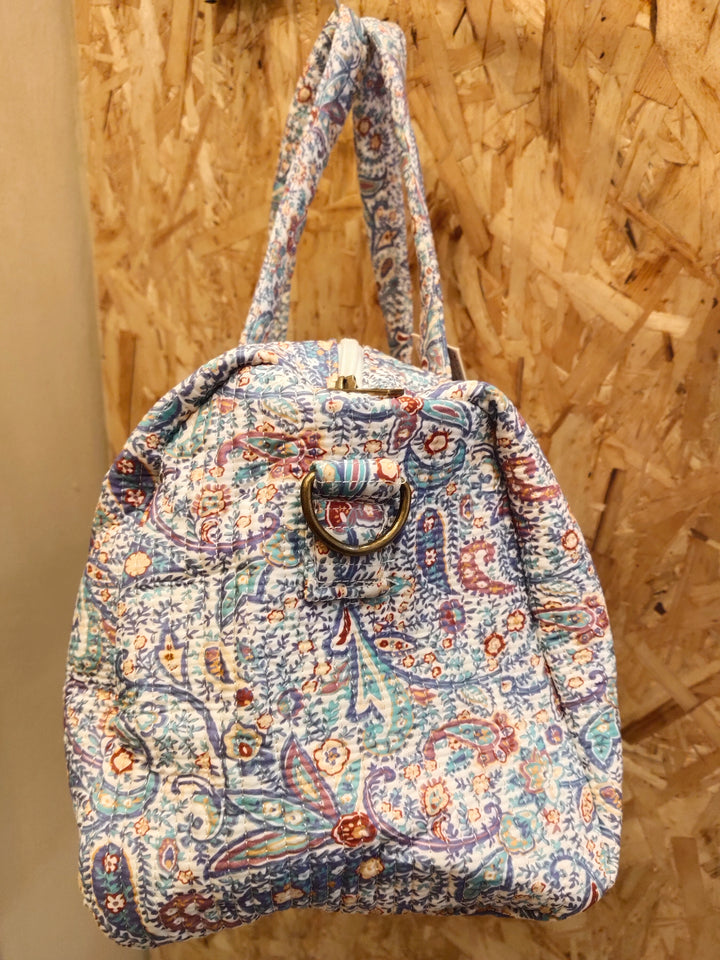 BOLSA MEDIANA ESTAMPADA FONDO BEIGE CACHEMIR
