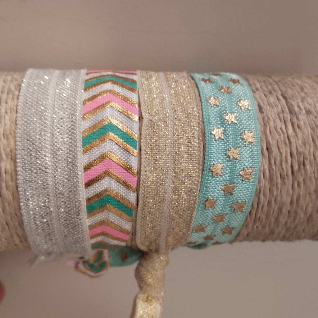 PULSERA DE TELA ELASTICA ESTRELLAS