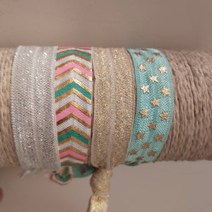 PULSERA DE TELA ELASTICA FIGURAS